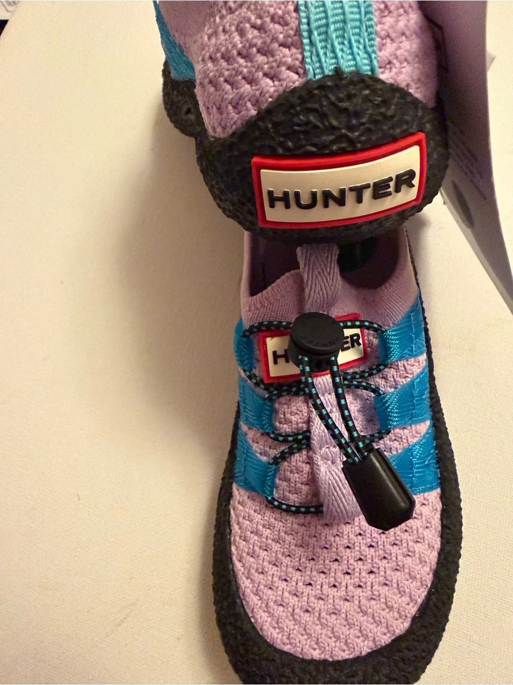 Hunter Kids Lavender and Teal Toggle Water Shoes